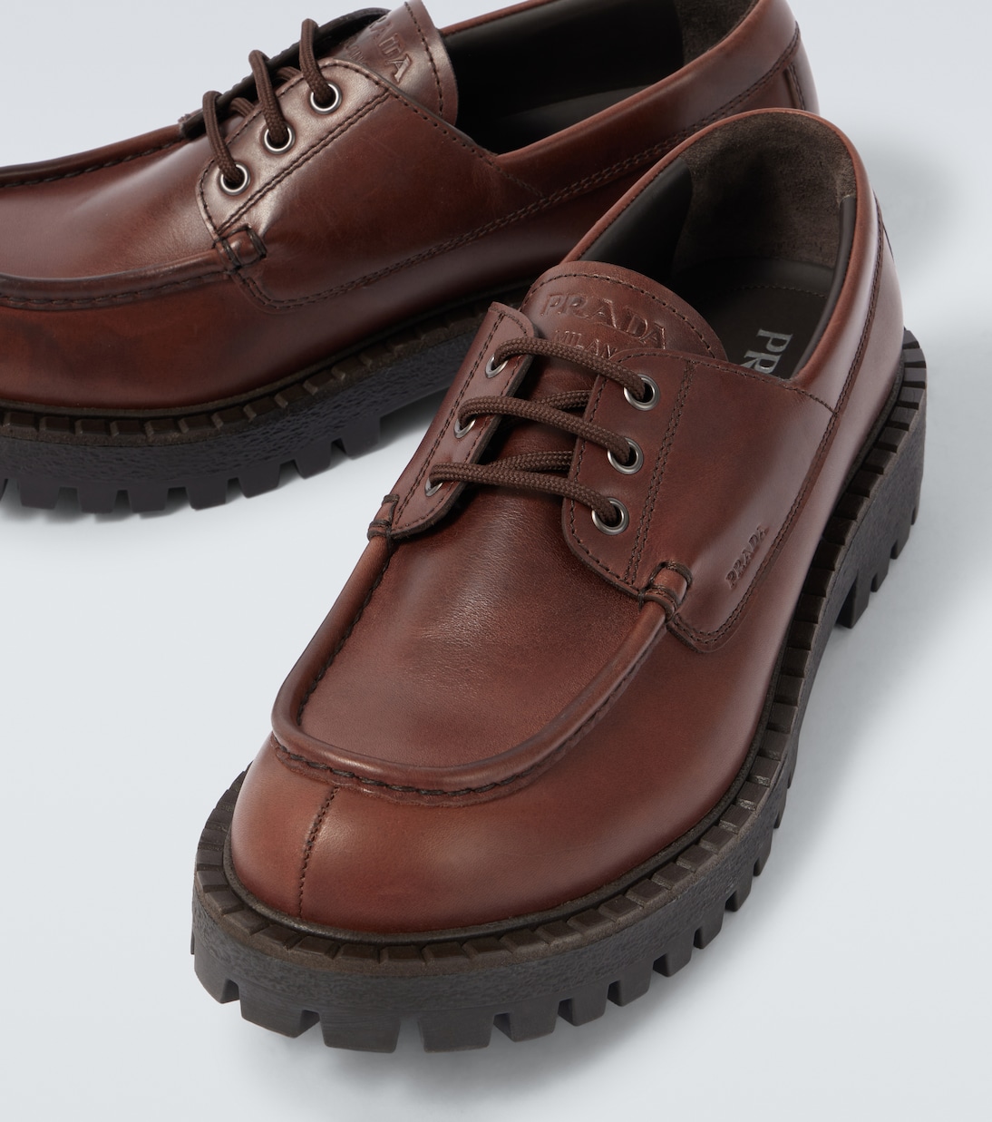 Schnürschuhe aus Leder | Prada