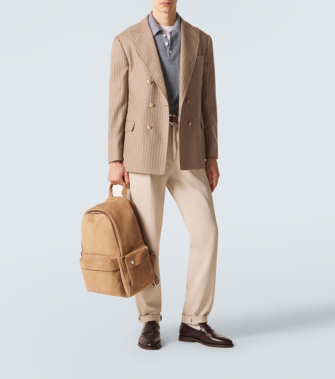 Sac à dos en daim | Brunello Cucinelli