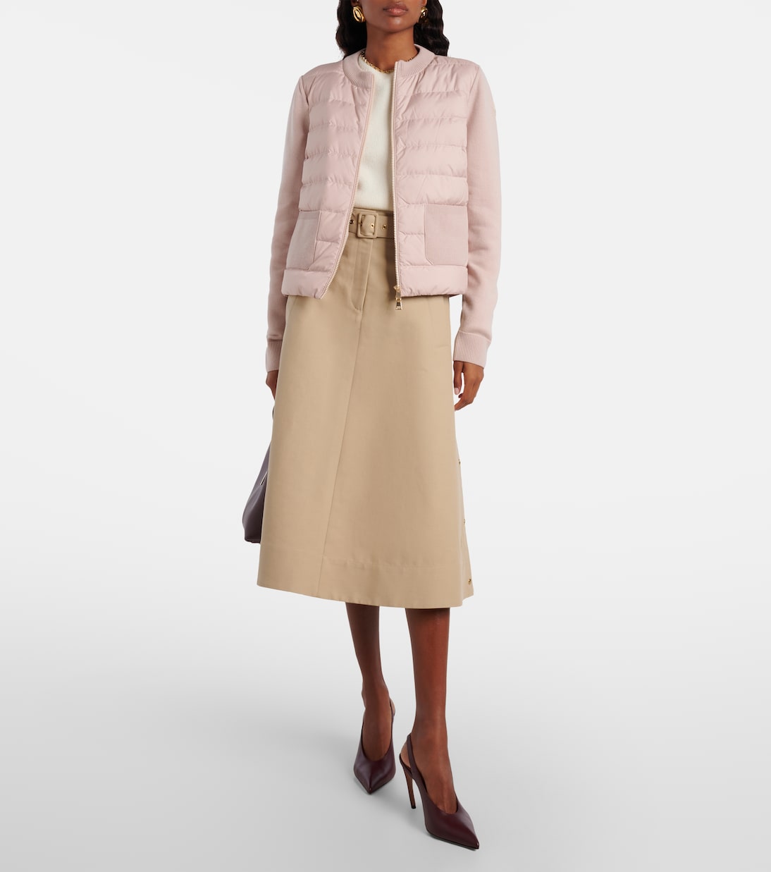 Down-paneled virgin wool cardigan | Moncler