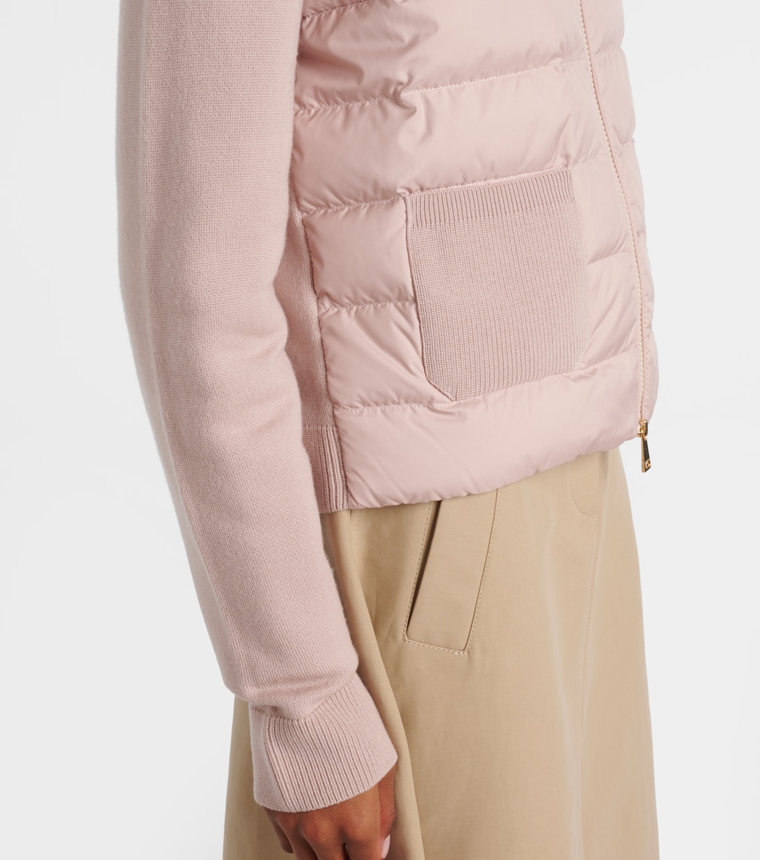 Down-paneled virgin wool cardigan | Moncler