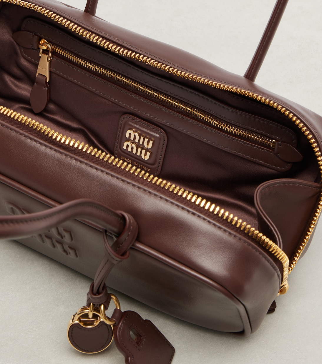 Beau leather shoulder bag | Miu Miu