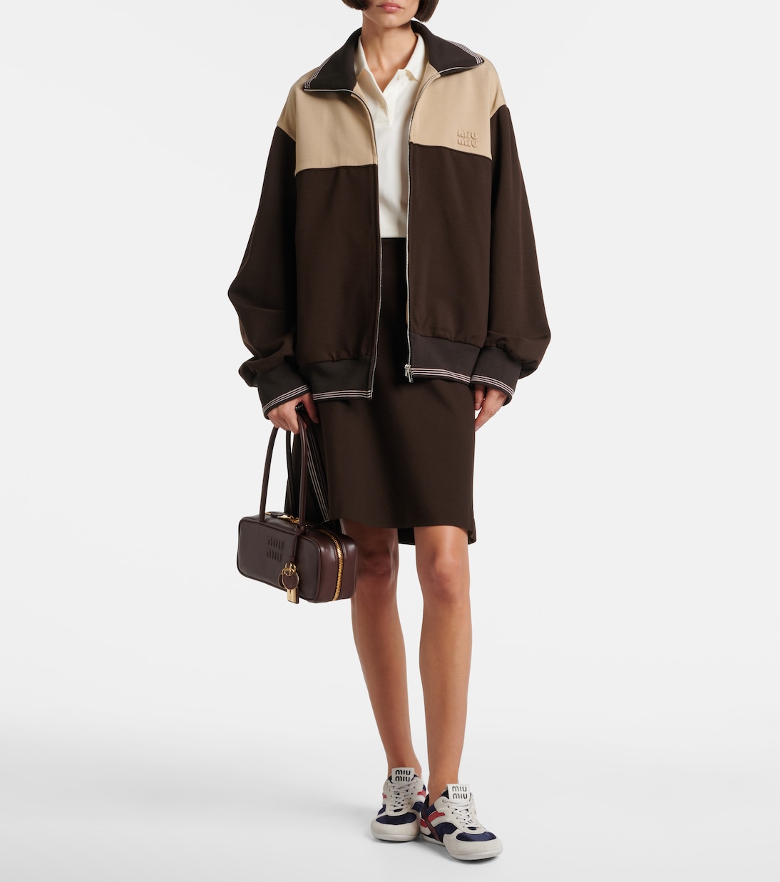 Beau leather shoulder bag | Miu Miu