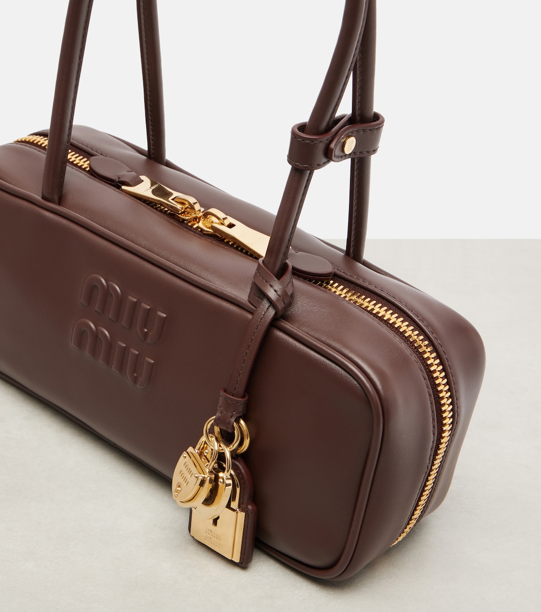 Beau leather shoulder bag | Miu Miu