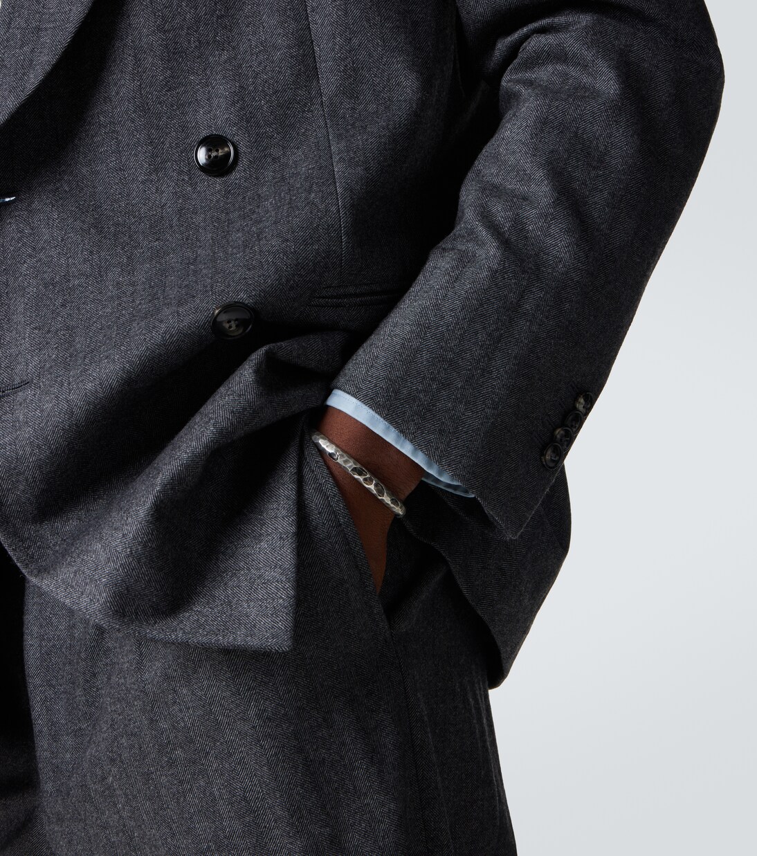 Silver cuff bracelet | Giorgio Armani