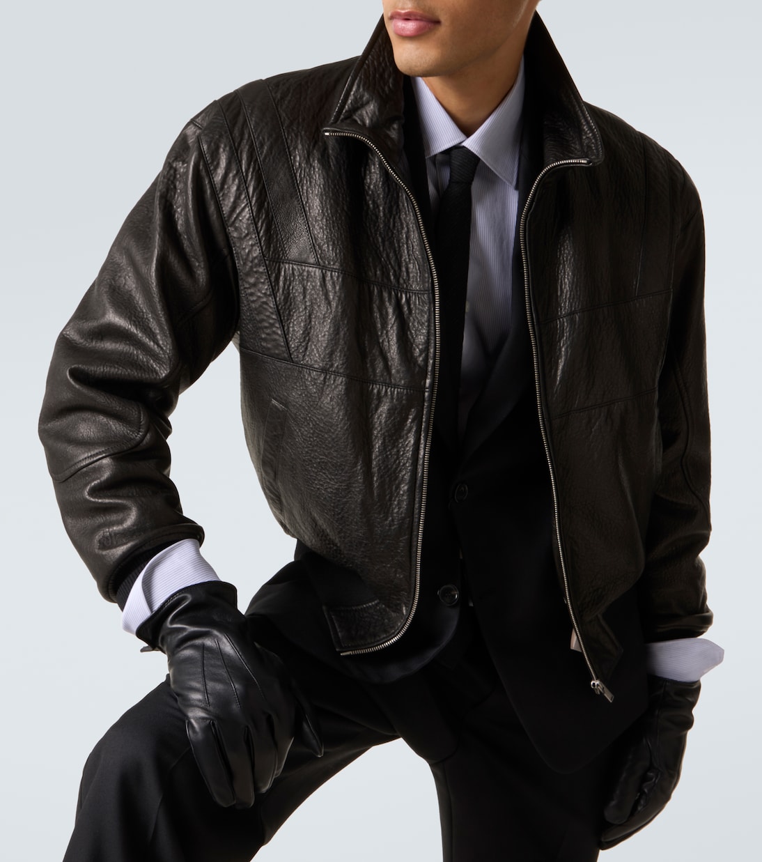 Leather bomber jacket | Saint Laurent