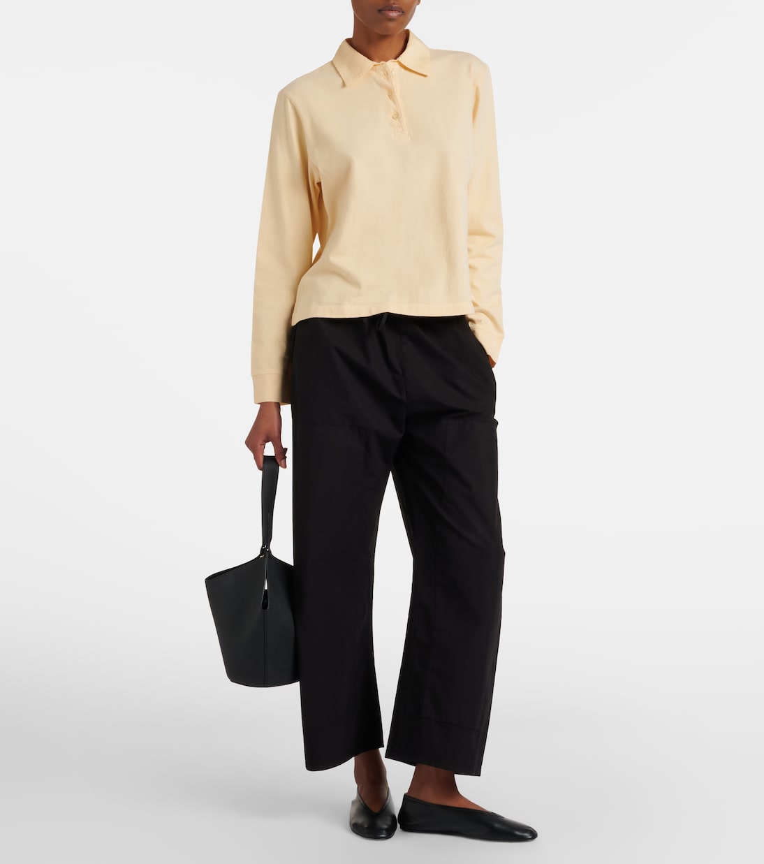 Kyoto cropped cotton wide-leg pants | Leset