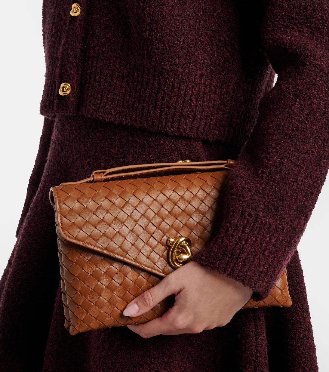 Knot Lock leather top-handle bag | Bottega Veneta