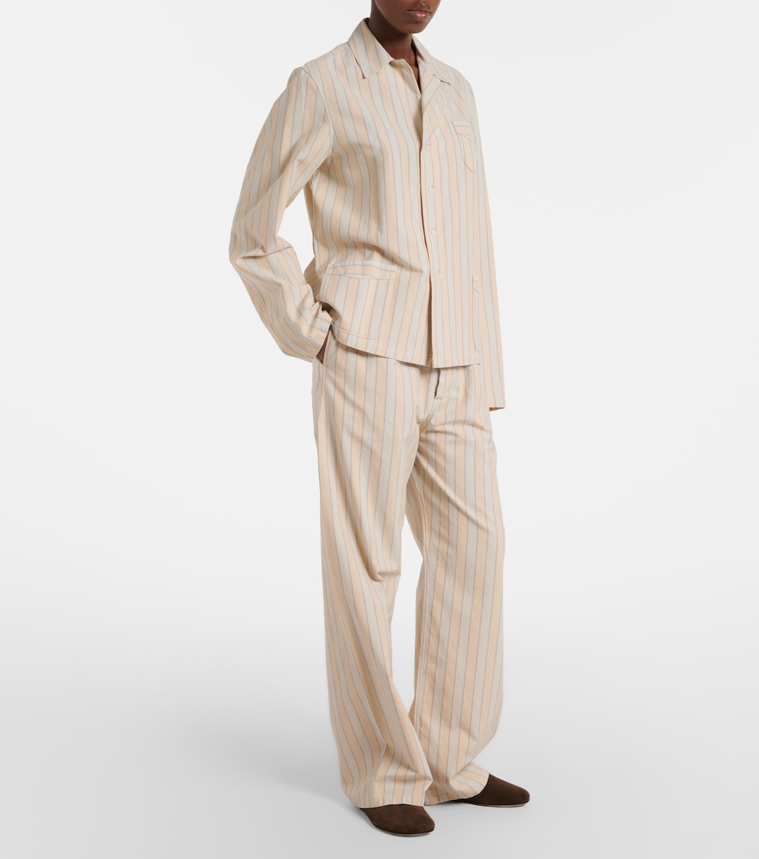 Striped cotton wide-leg pants | Maison Margiela