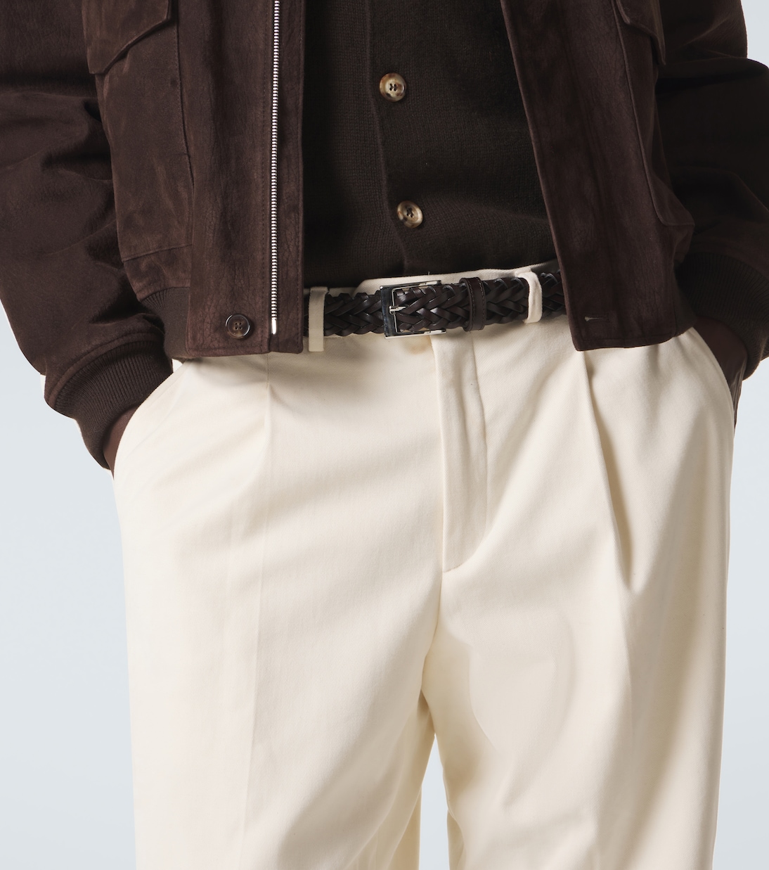 Braided leather belt | Lardini