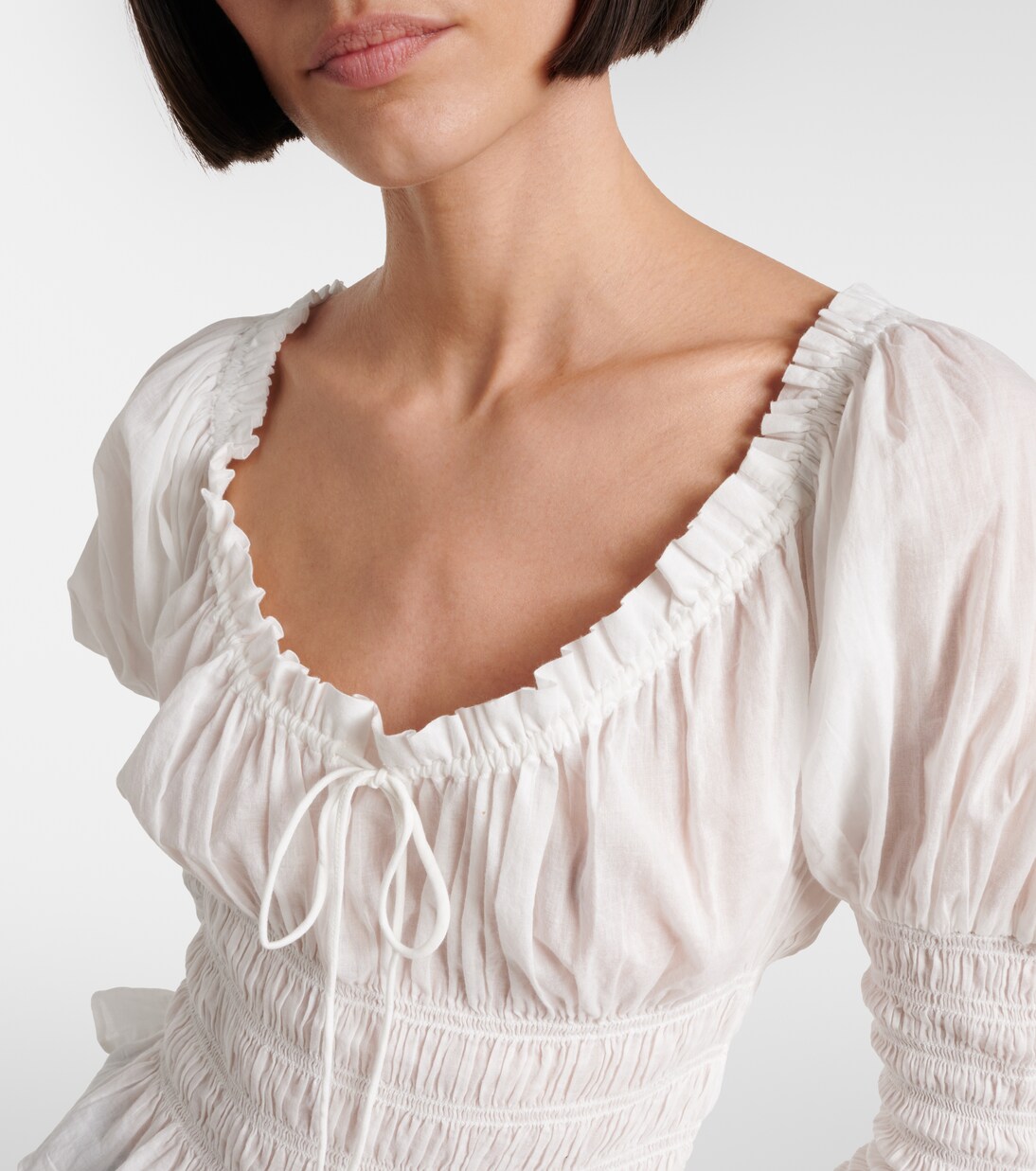 Baptisia shirred cotton voile top | Dôen