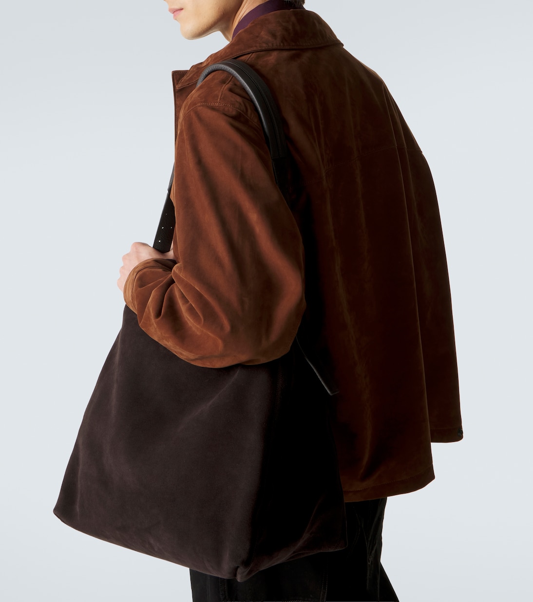 Belted suede shoulder bag | Lemaire