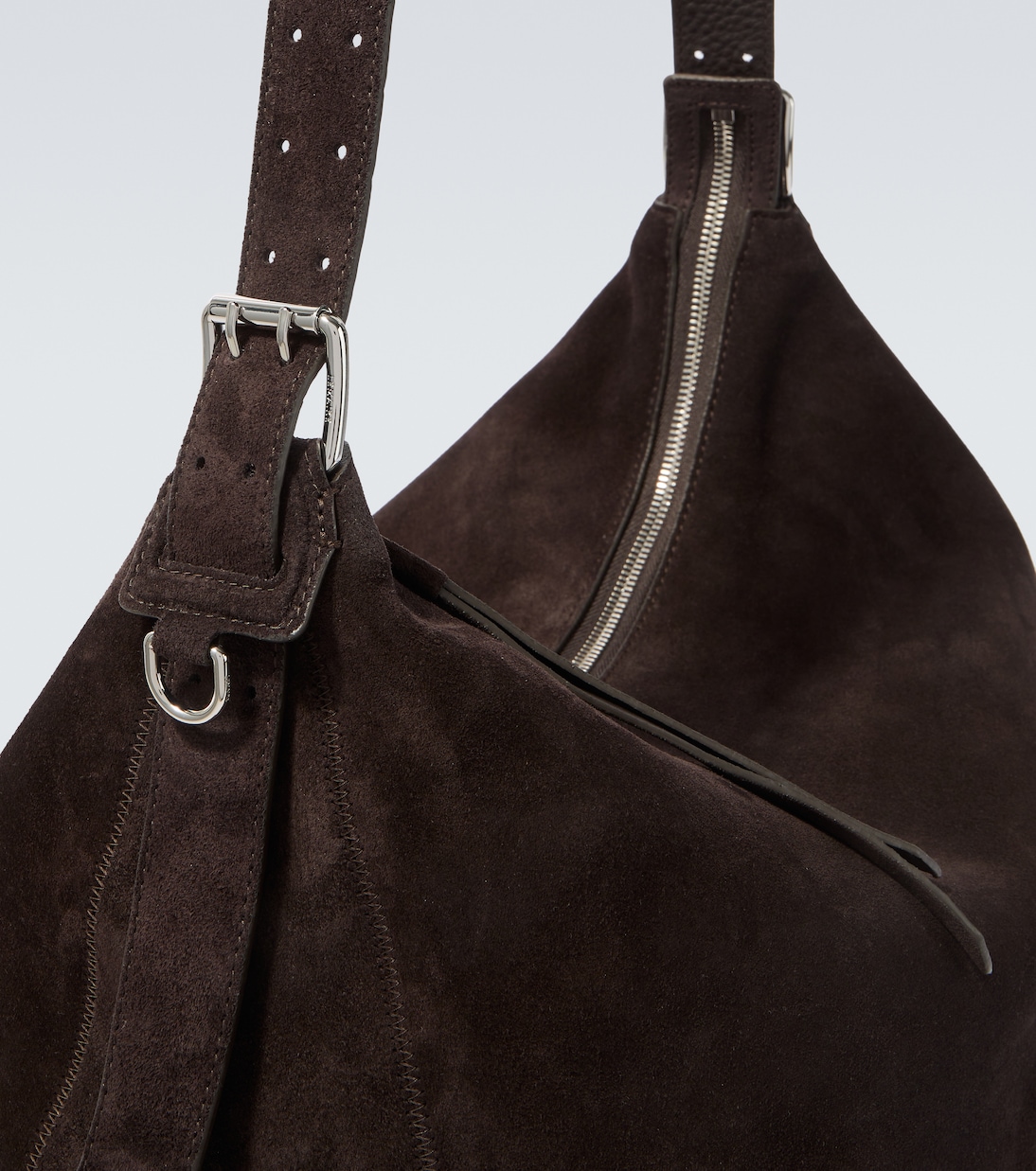 Belted suede shoulder bag | Lemaire