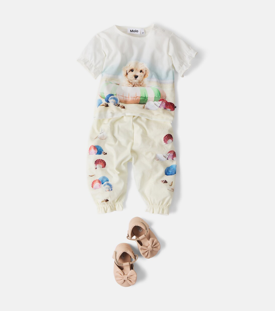 Baby Eline and Selena cotton-blend T-shirt and pants set | Molo