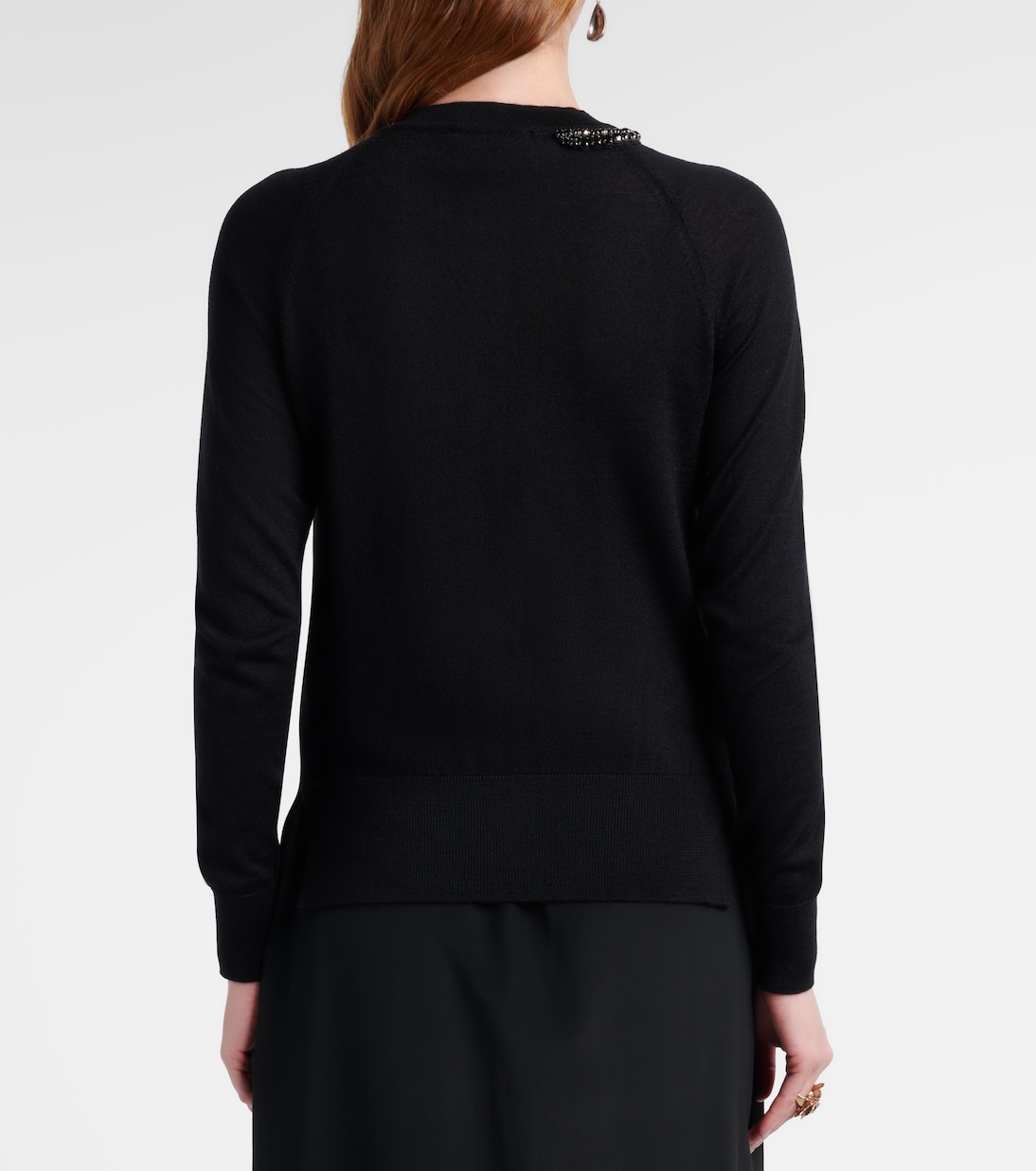 Cardigan aus Wolle und Seide mit Kristallen | Simone Rocha