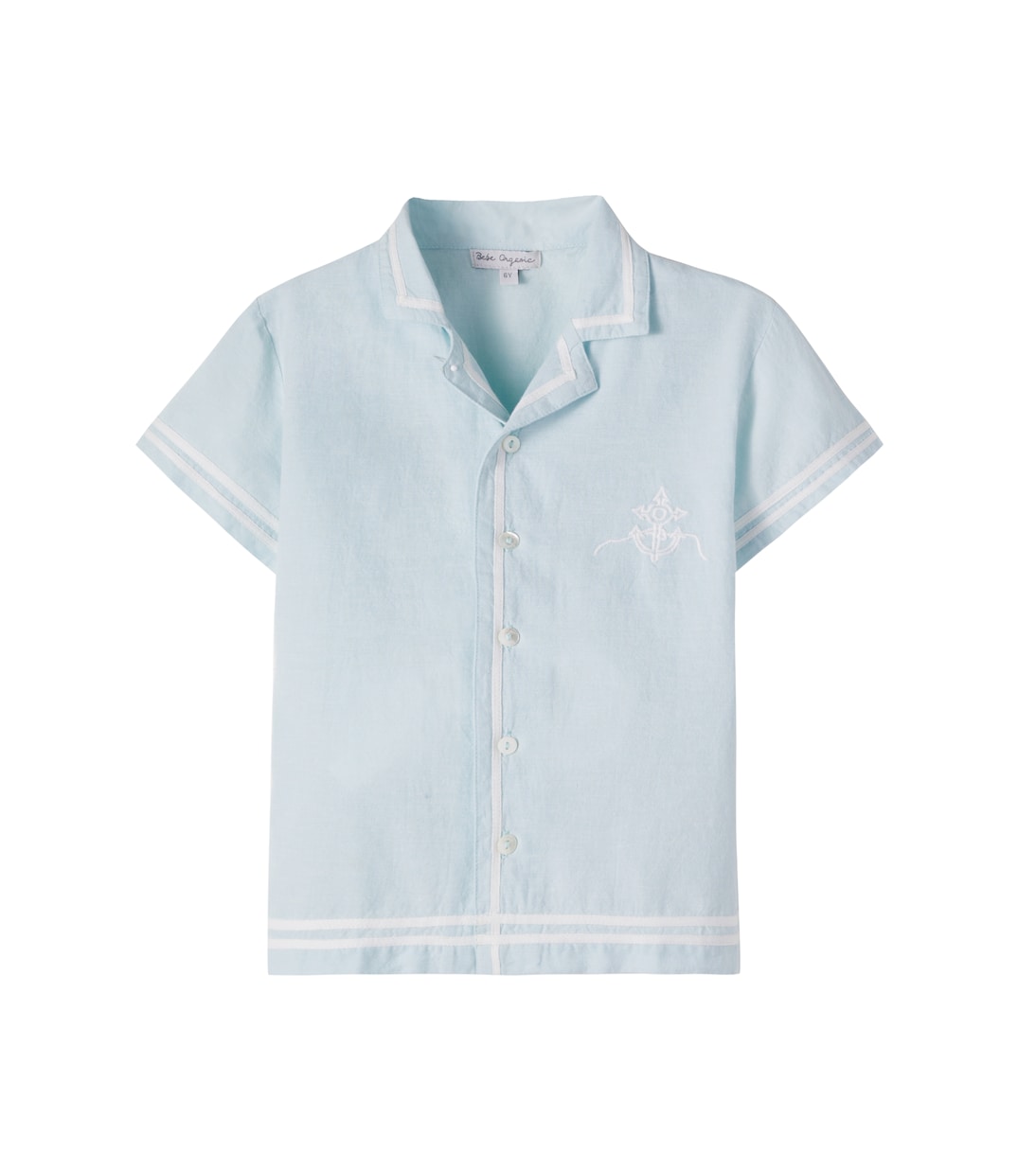 Malo cotton and linen bowling shirt | Bebe Organic