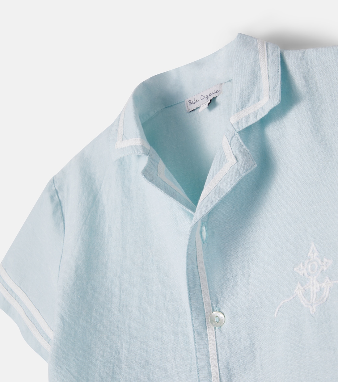 Malo cotton and linen bowling shirt | Bebe Organic