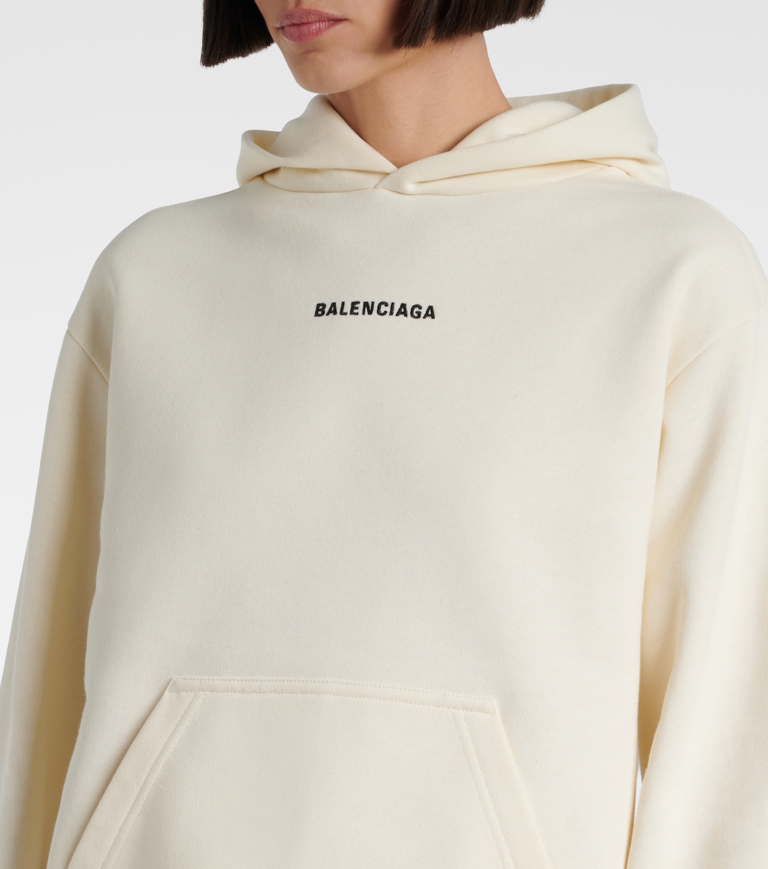 Sweat-shirt à capuche en molleton de coton | Balenciaga