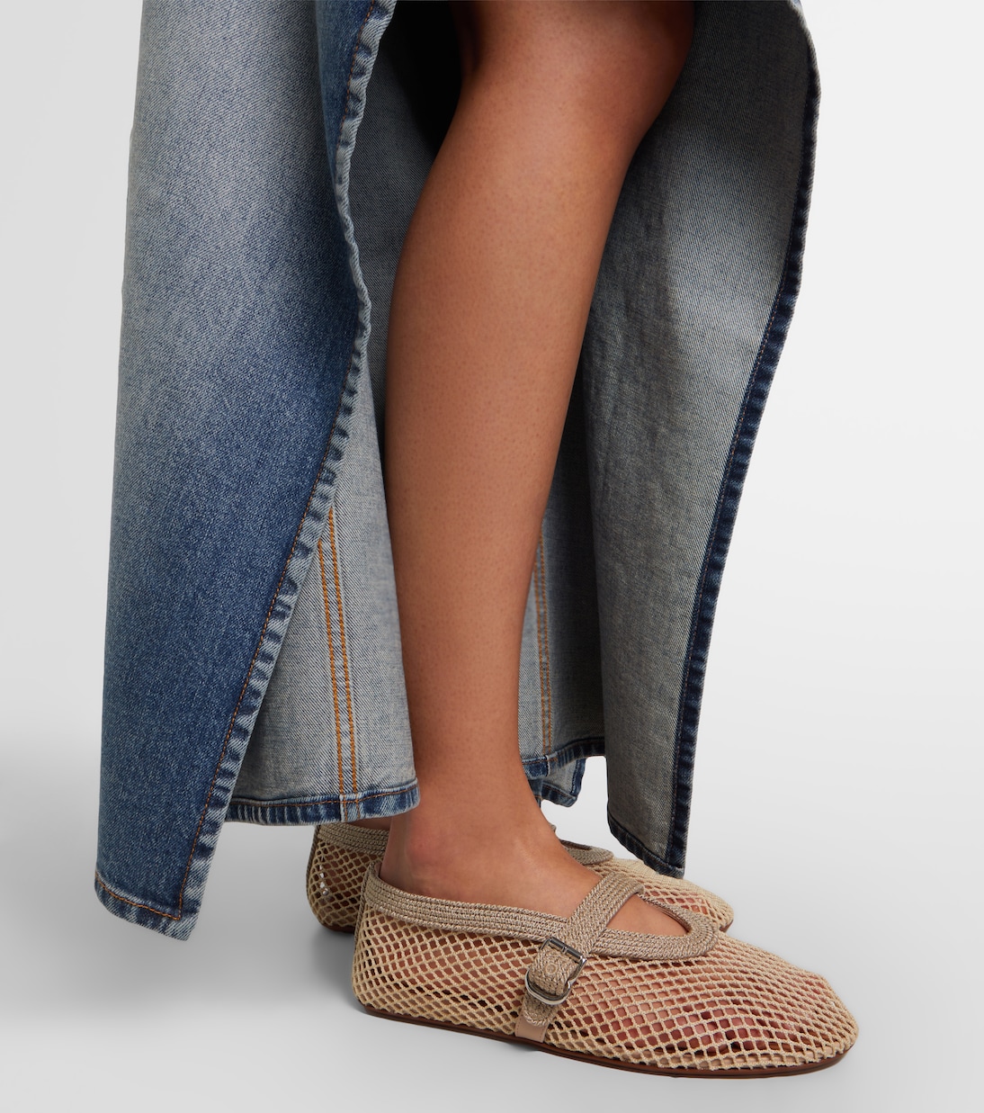 Fishnet Mary Jane flats | Alaïa