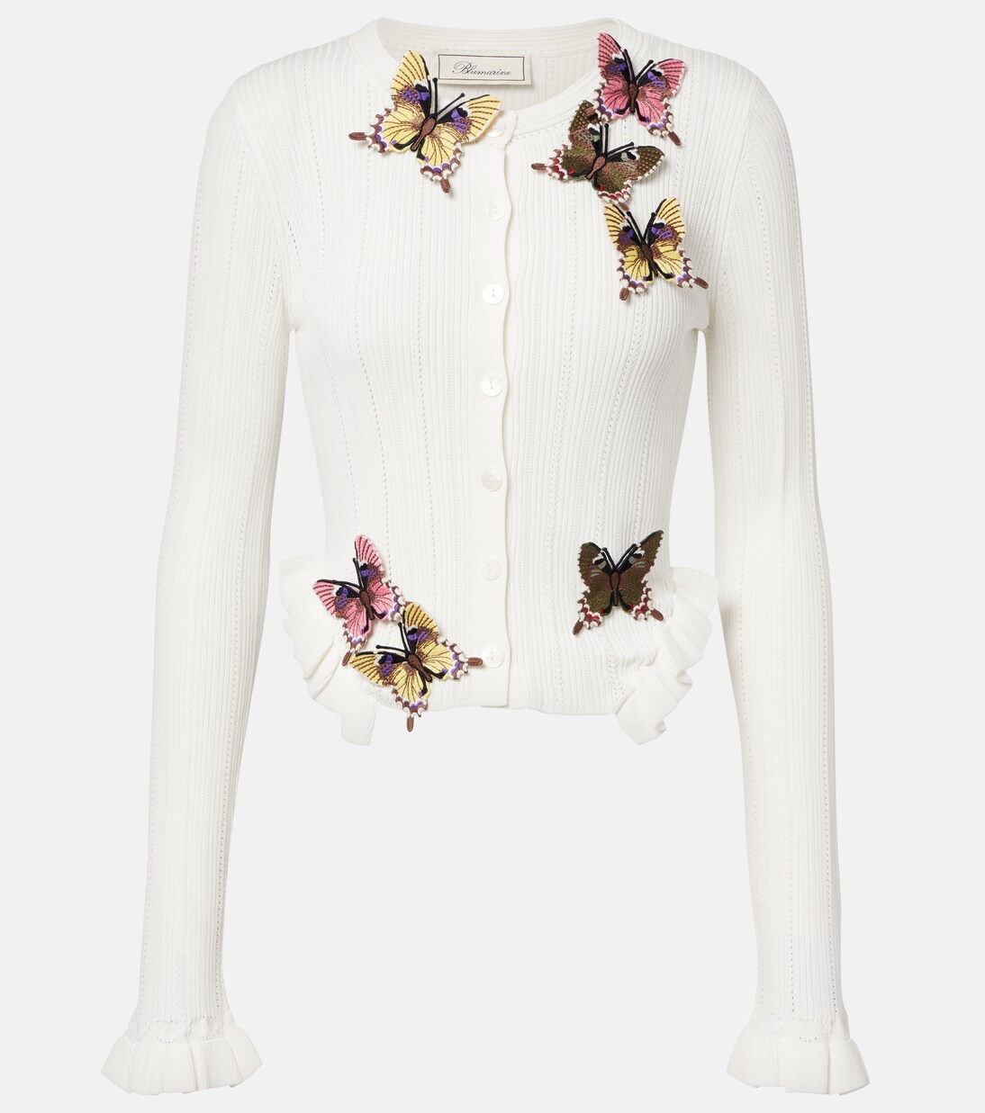 Appliqué pointelle cardigan  | Blumarine