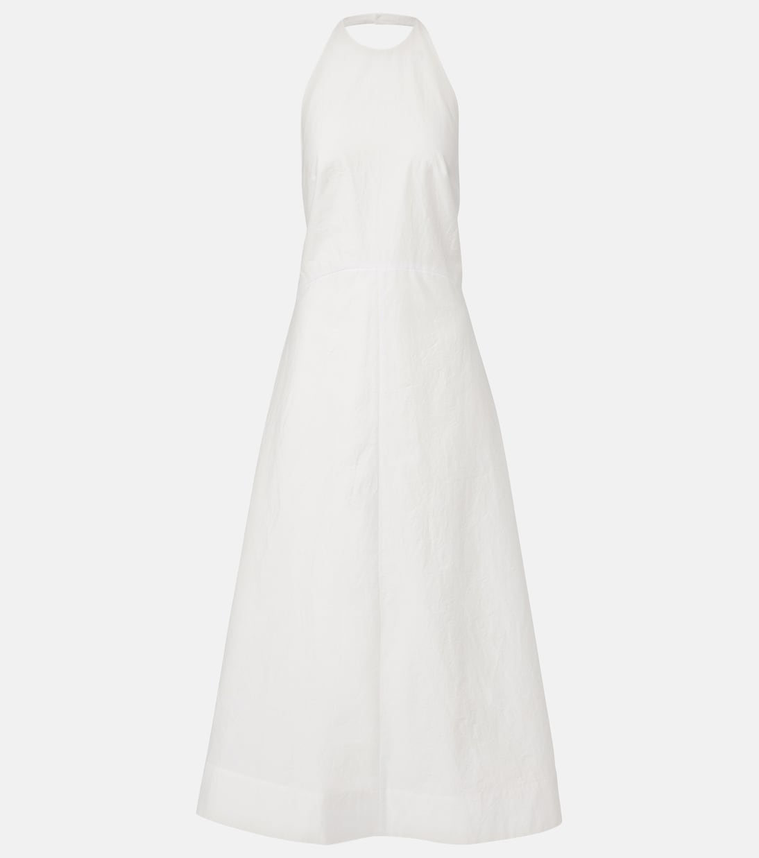Halterneck cotton-blend poplin midi dress | Róhe