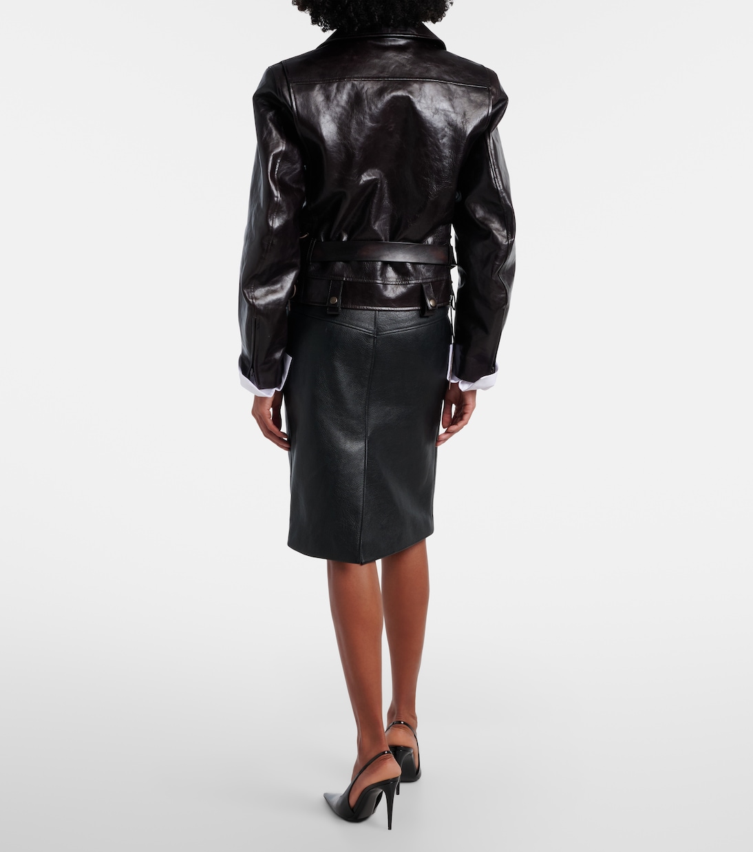 Bleistiftrock aus Leder | Saint Laurent