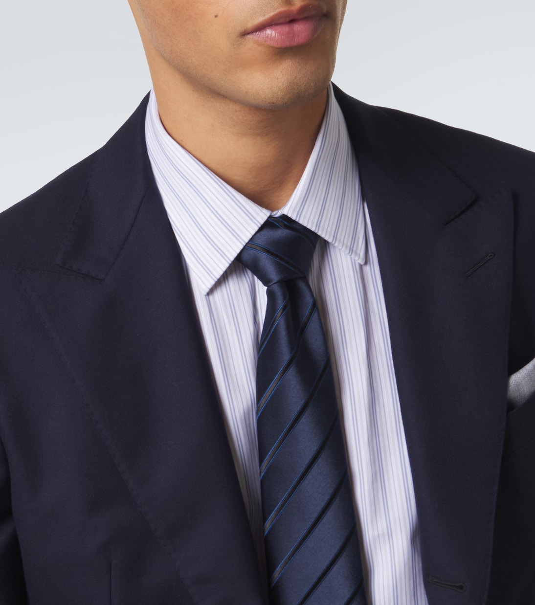 Striped silk jacquard tie | Charvet
