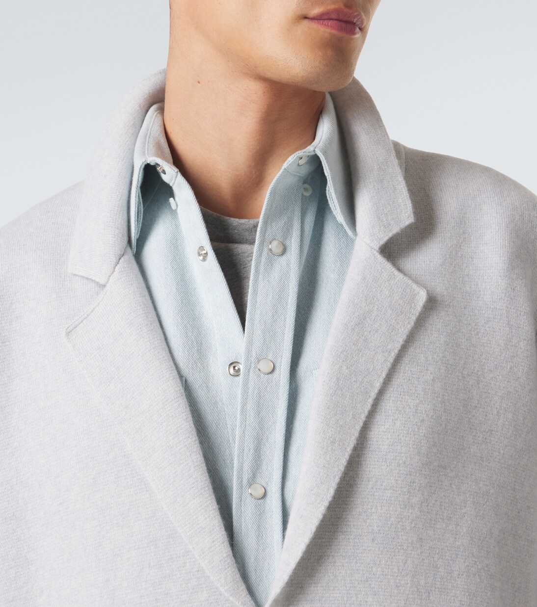 Cashmere blazer with amethyst | God's True Cashmere