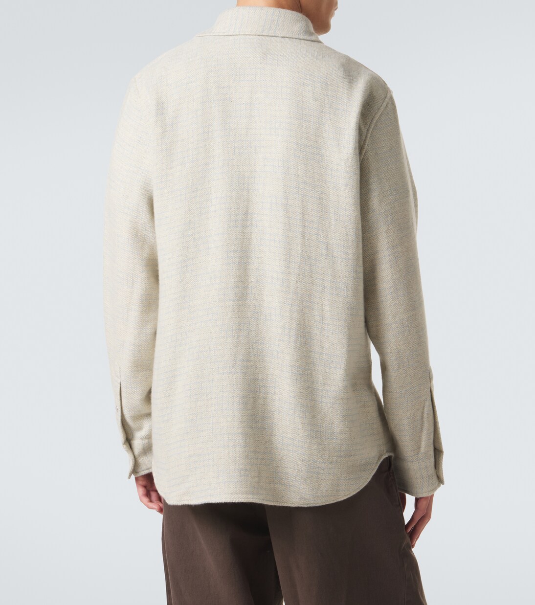 Checked cashmere shirt with quartz | God's True Cashmere