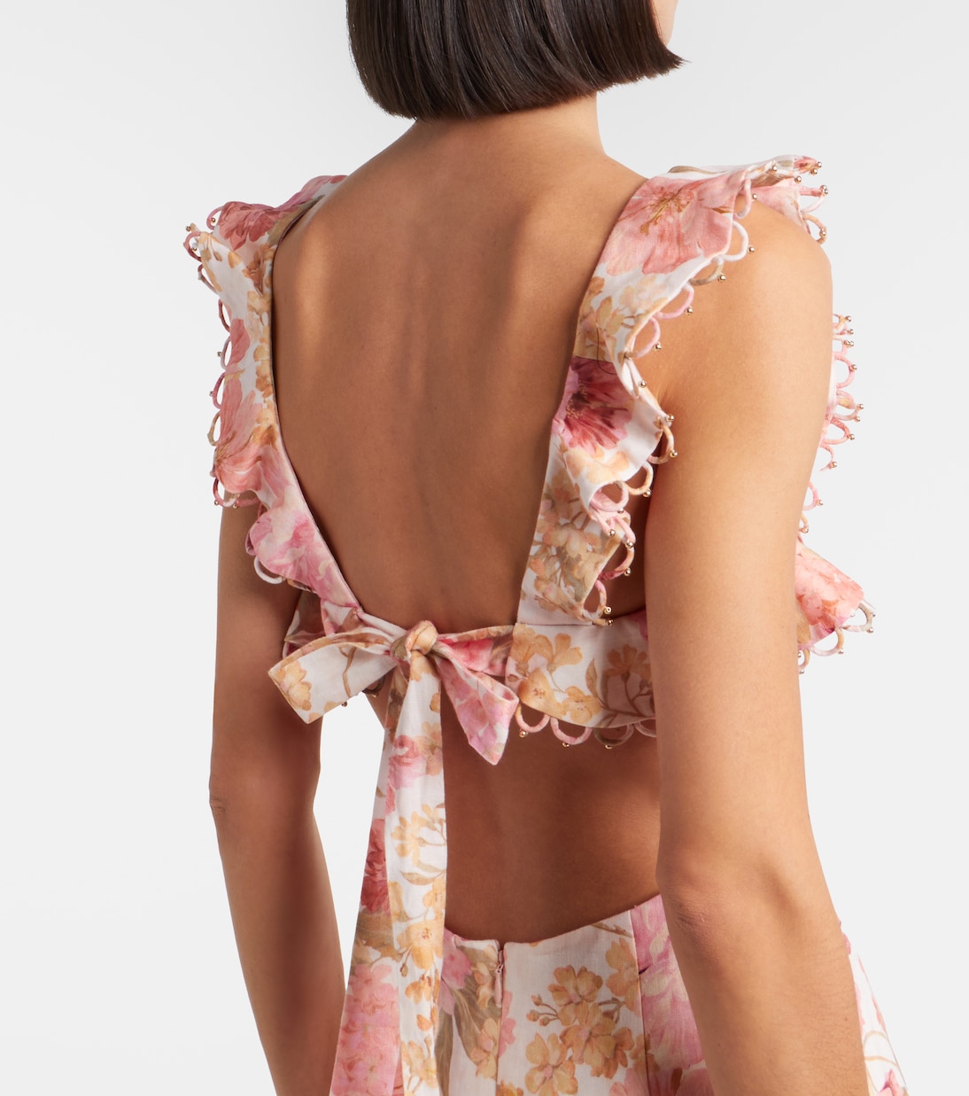 Robe Como en lin à fleurs | Zimmermann