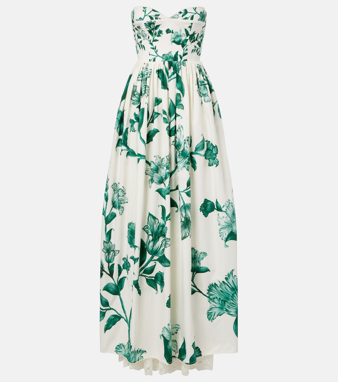 Vestido largo Tonia de algodón floral | Agua by Agua Bendita