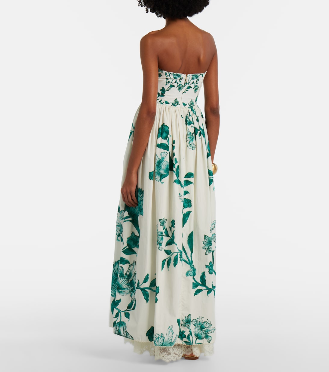 Vestido largo Tonia de algodón floral | Agua by Agua Bendita