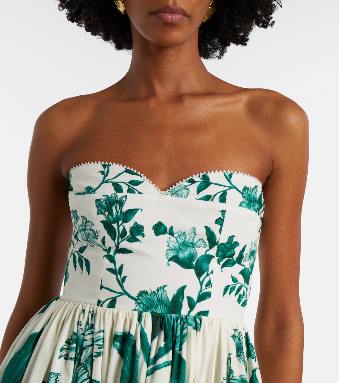 Vestido largo Tonia de algodón floral | Agua by Agua Bendita