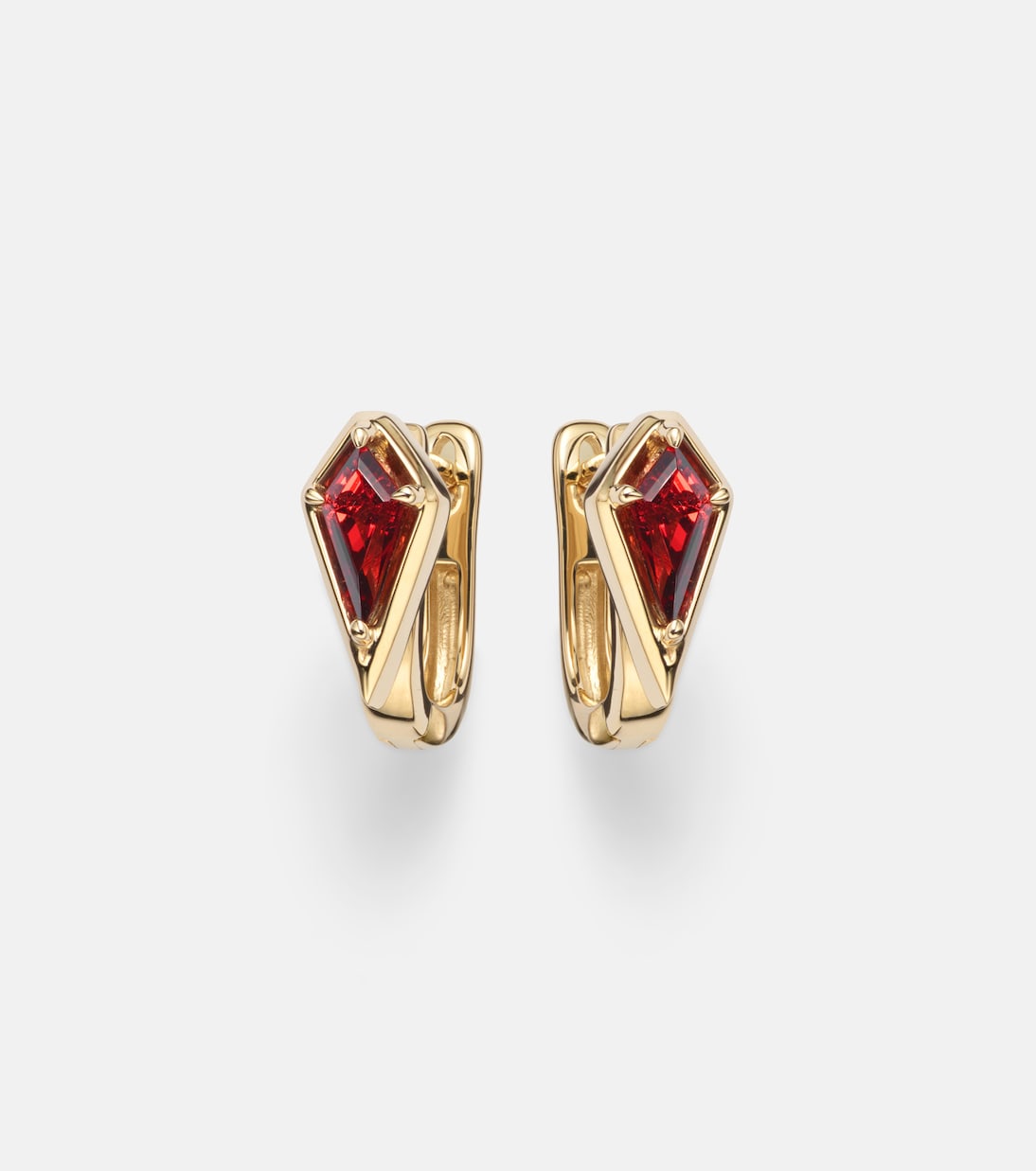 Boucles d'oreilles Kite en or 14 ct et grenat | Stone and Strand