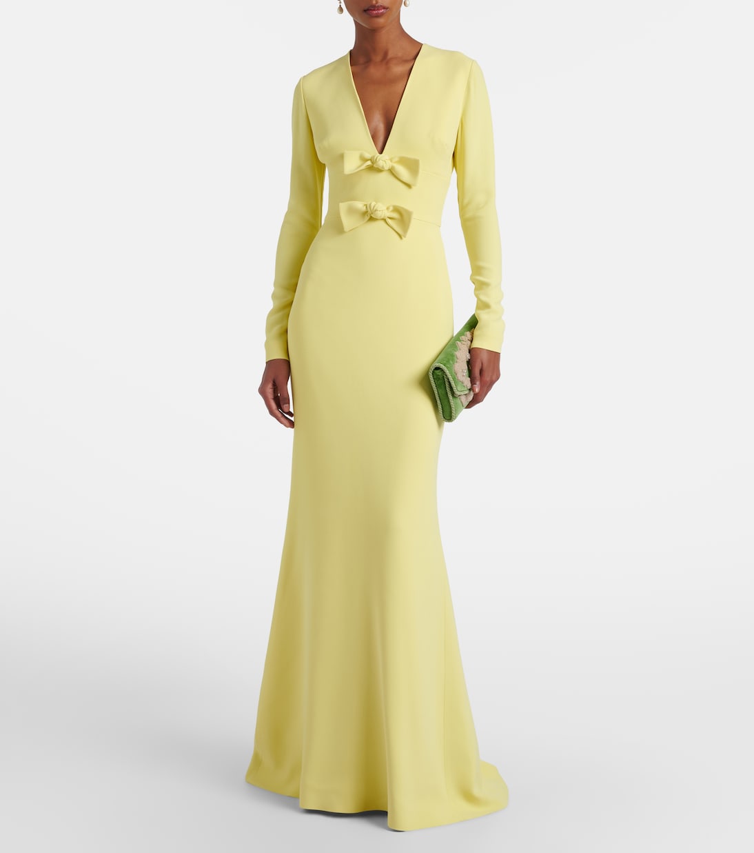 Bow-detail cady gown | Elie Saab