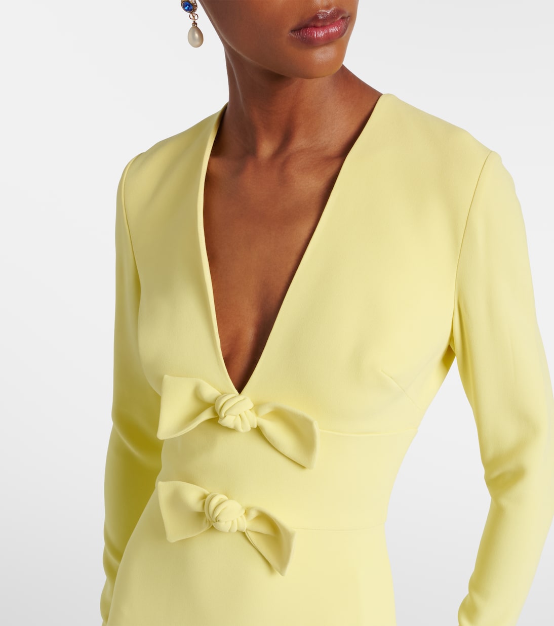 Bow-detail cady gown | Elie Saab