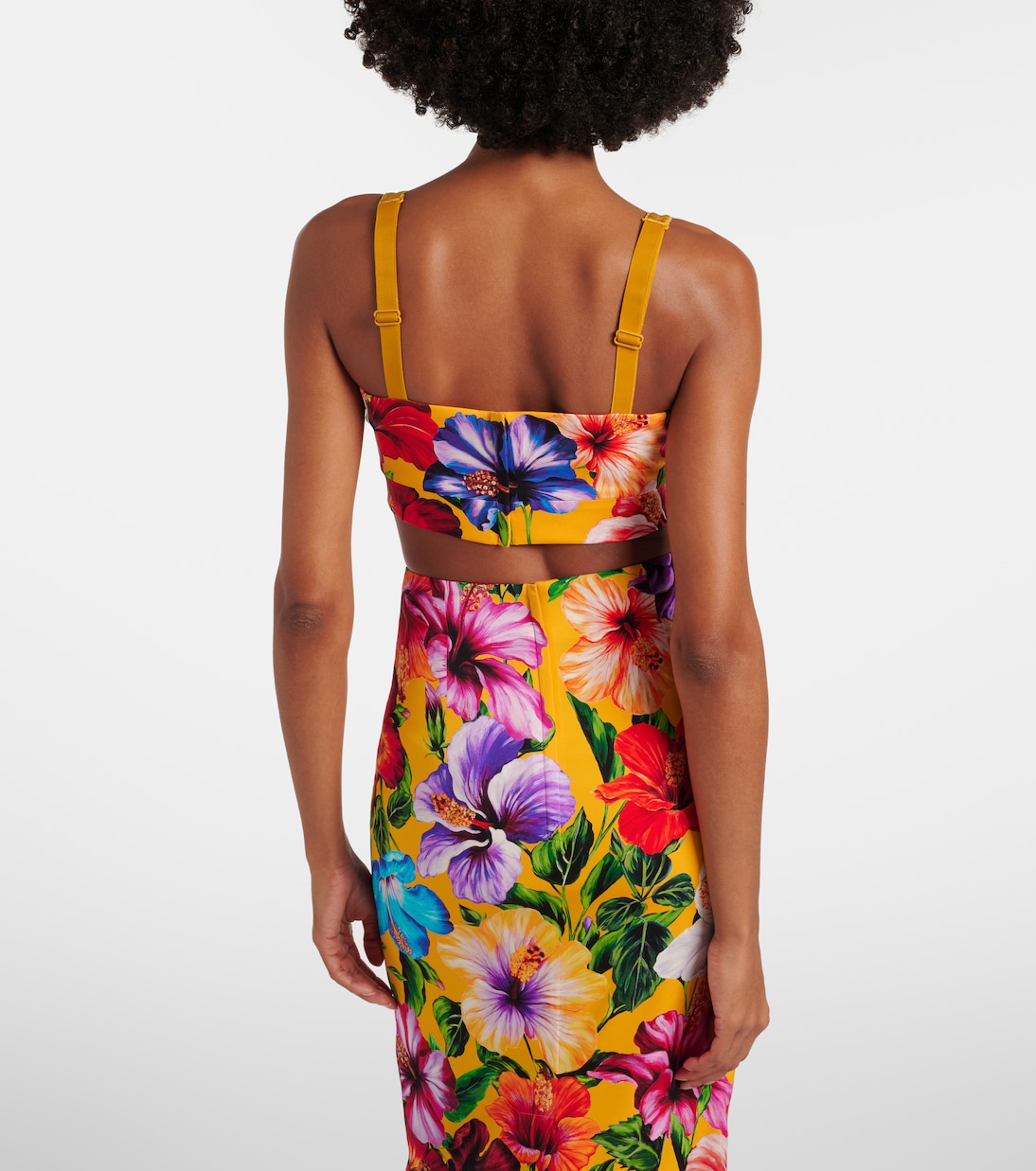 Floral silk-blend crop top | Dolce&Gabbana