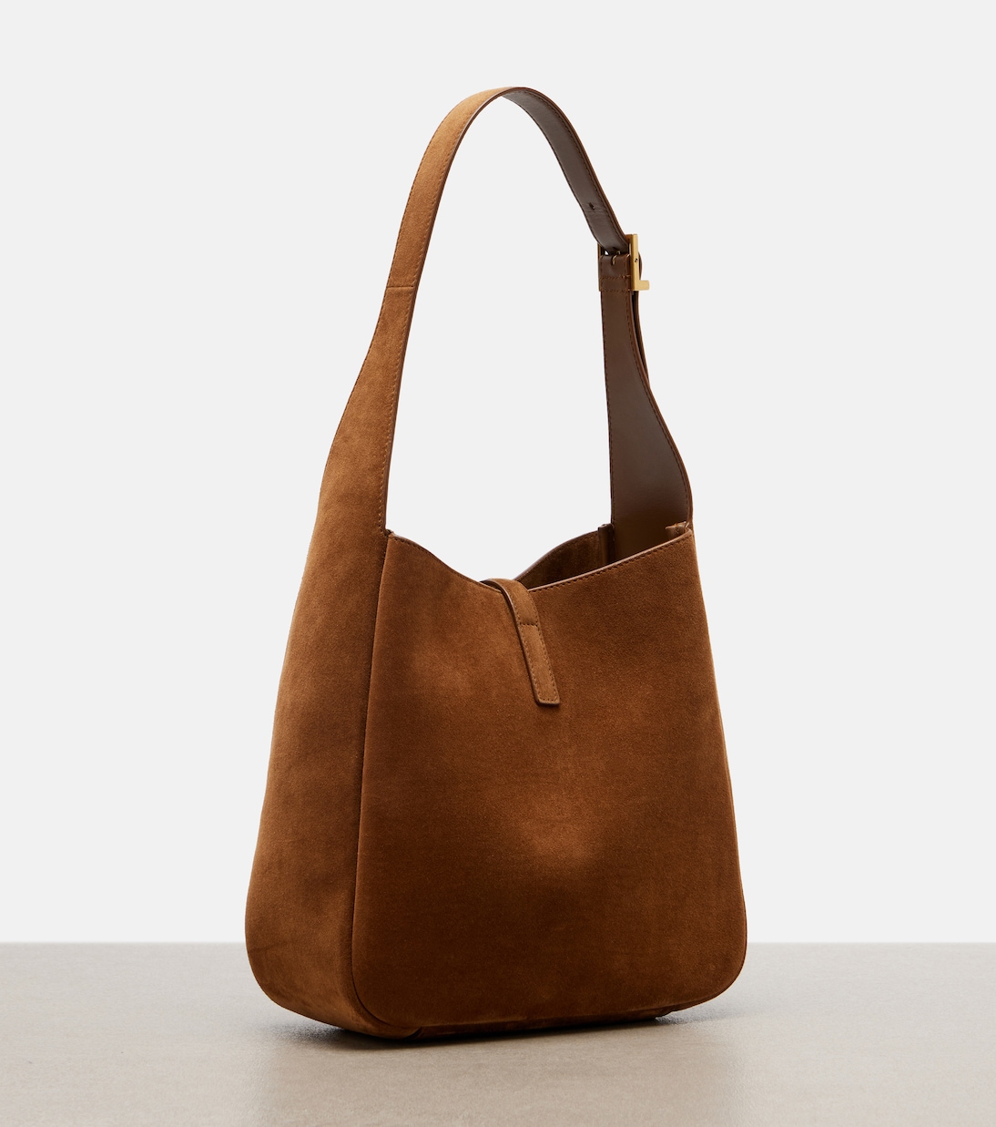 Schultertasche Le 5 à 7 Small aus Veloursleder | Saint Laurent