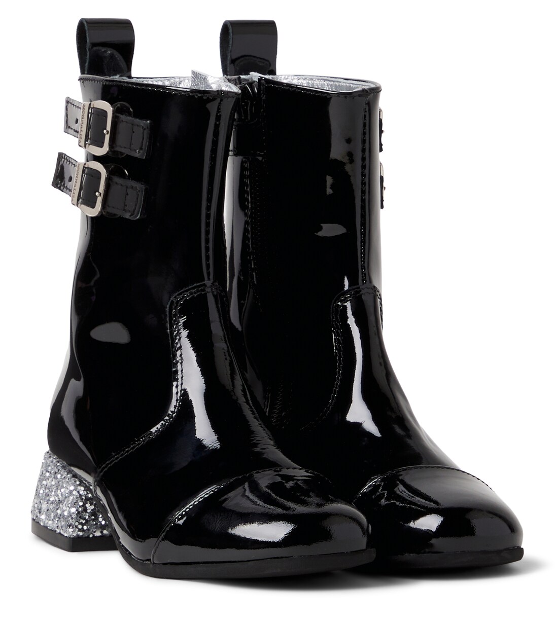 Botas de charol con glitter | Monnalisa