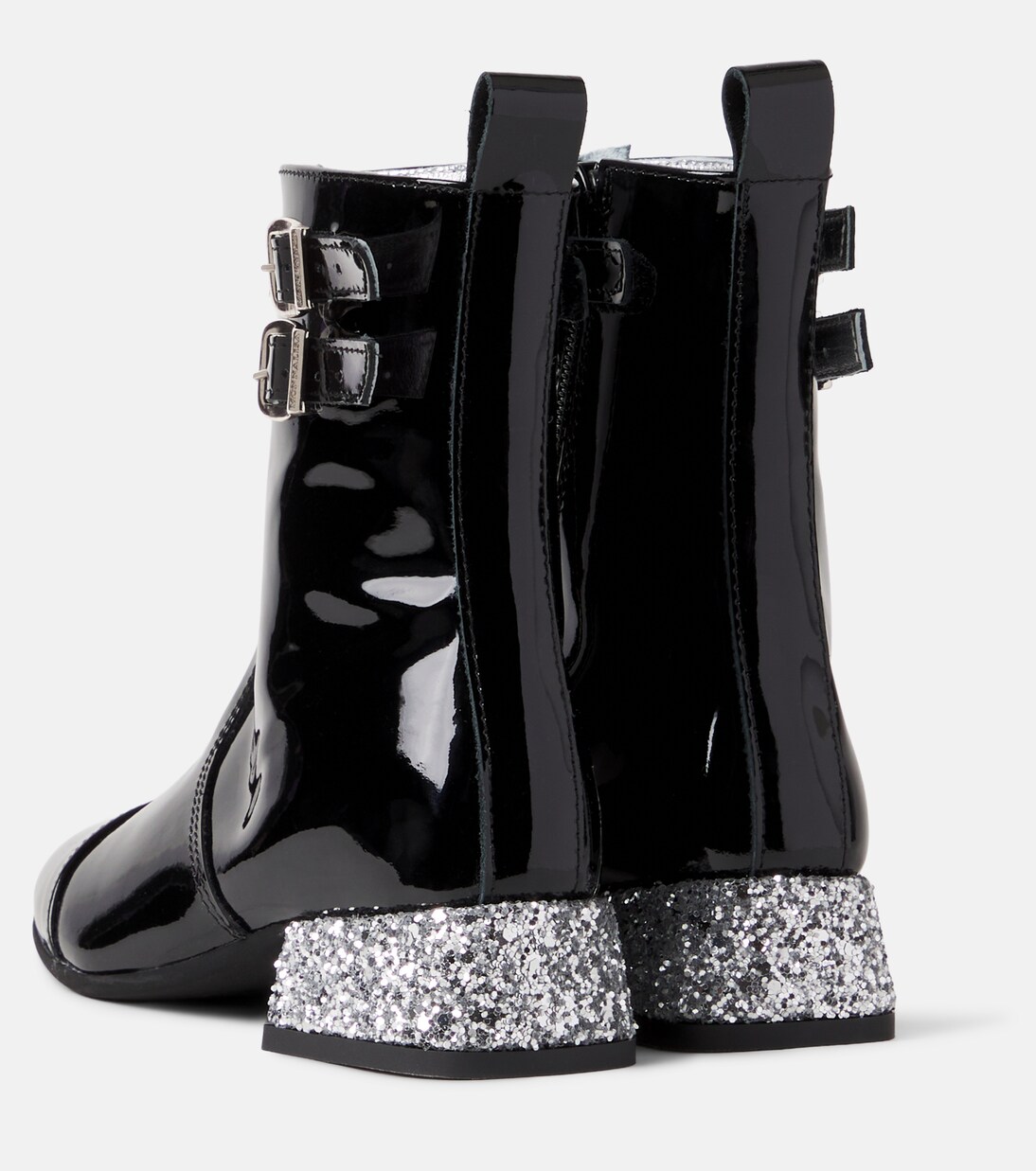 Botas de charol con glitter | Monnalisa