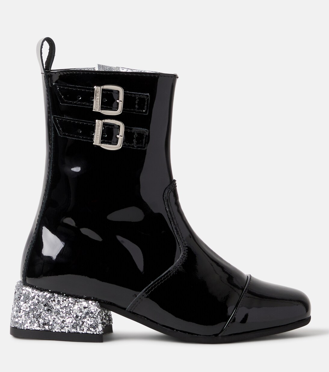 Botas de charol con glitter | Monnalisa