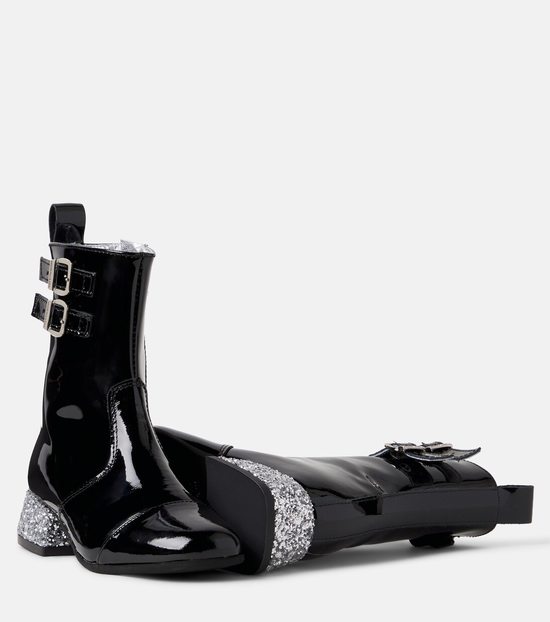 Botas de charol con glitter | Monnalisa
