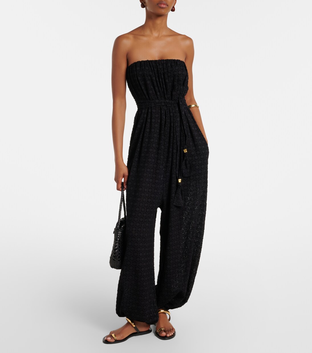 Evening silk and cotton jacquard jumpsuit | Eres