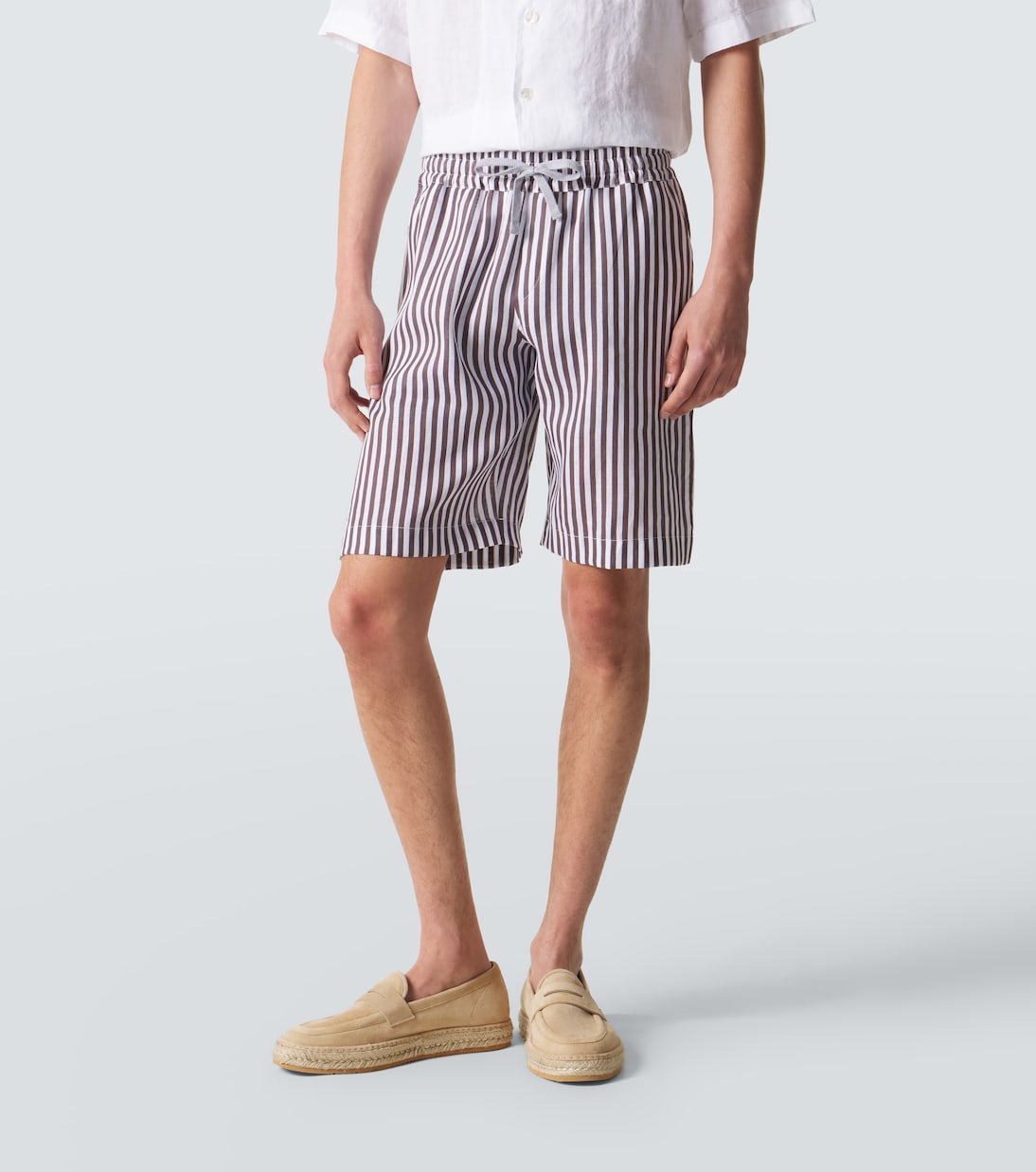 Bermudas de lino a rayas | Fedeli
