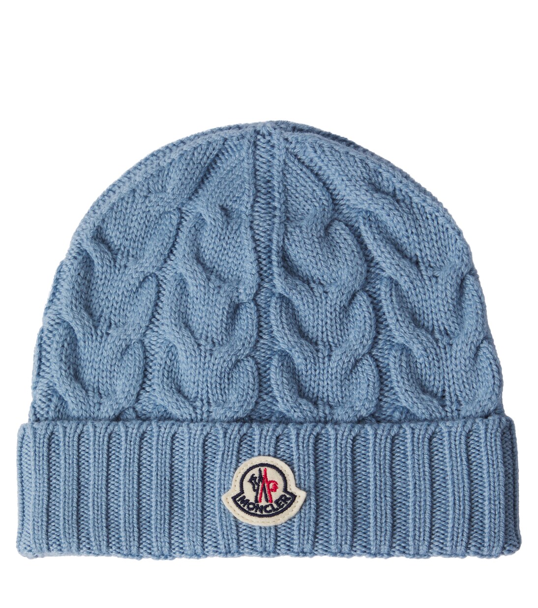 Logo cable-knit virgin wool beanie | Moncler Enfant