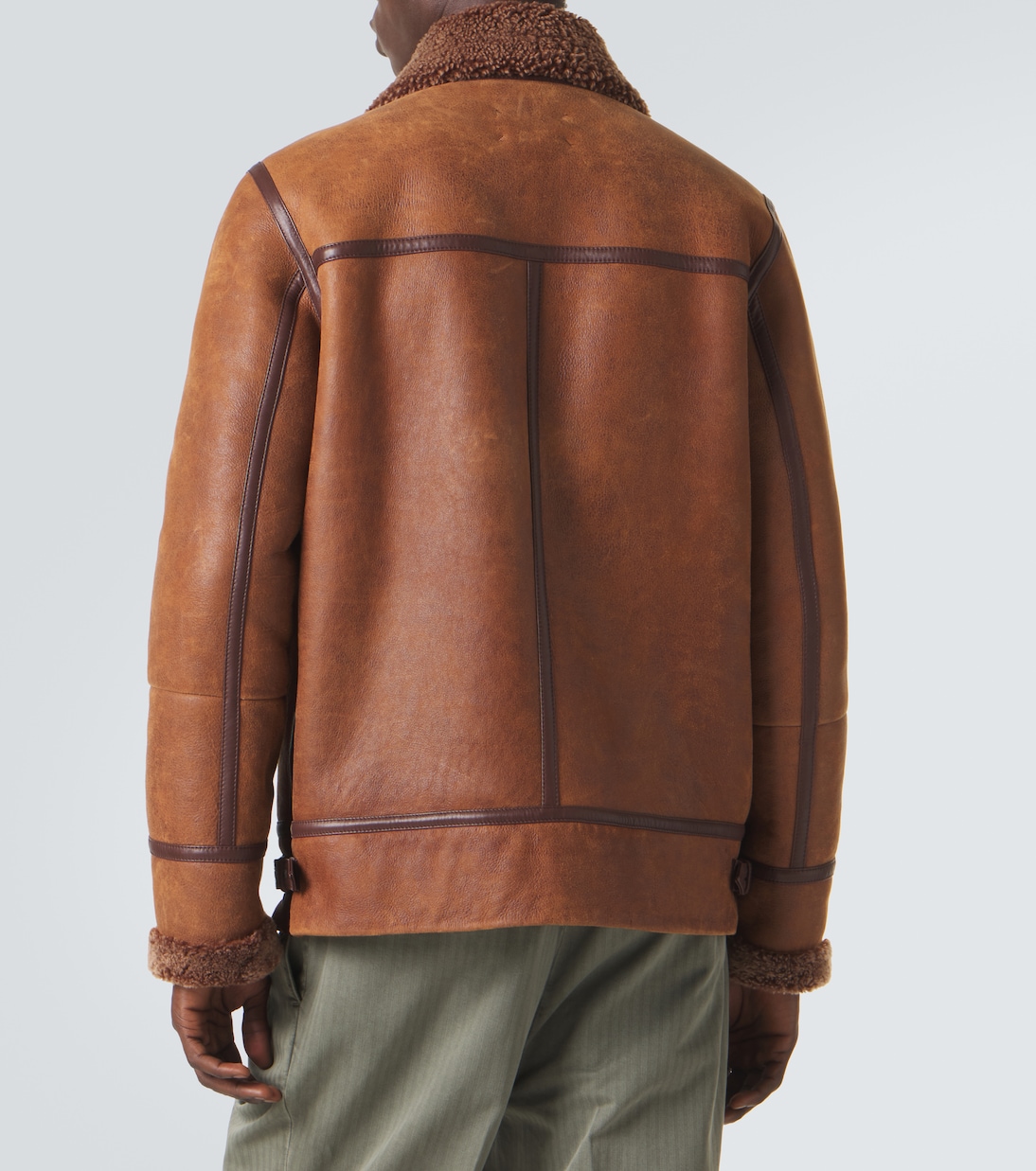 Shearling-lined leather jacket | Brunello Cucinelli