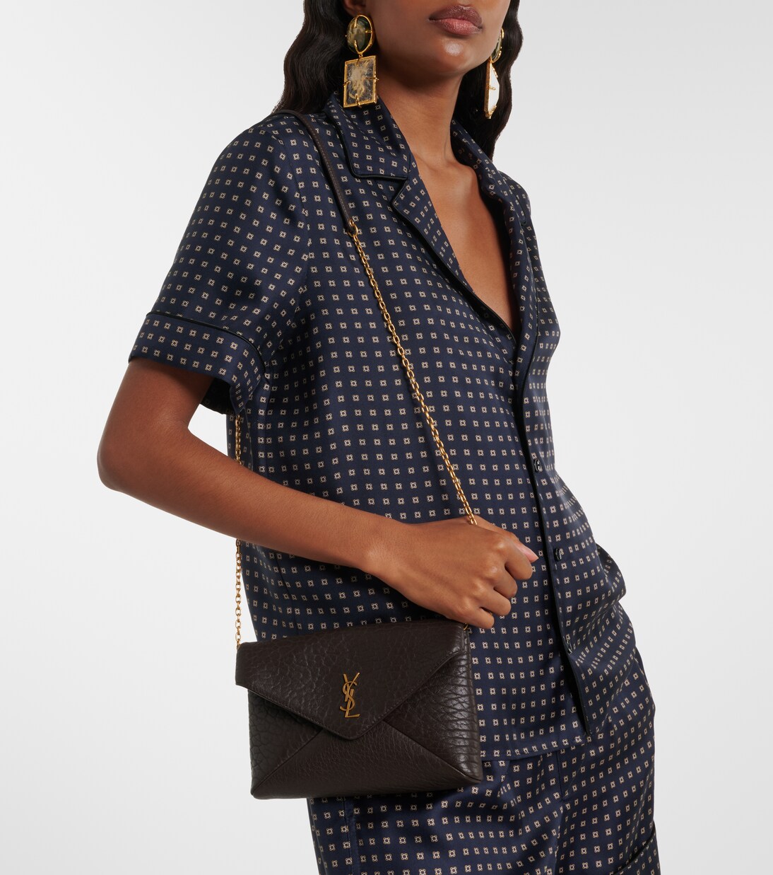 Cassandre Small leather clutch | Saint Laurent