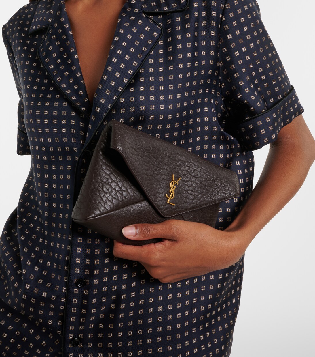 Cassandre Small leather clutch | Saint Laurent