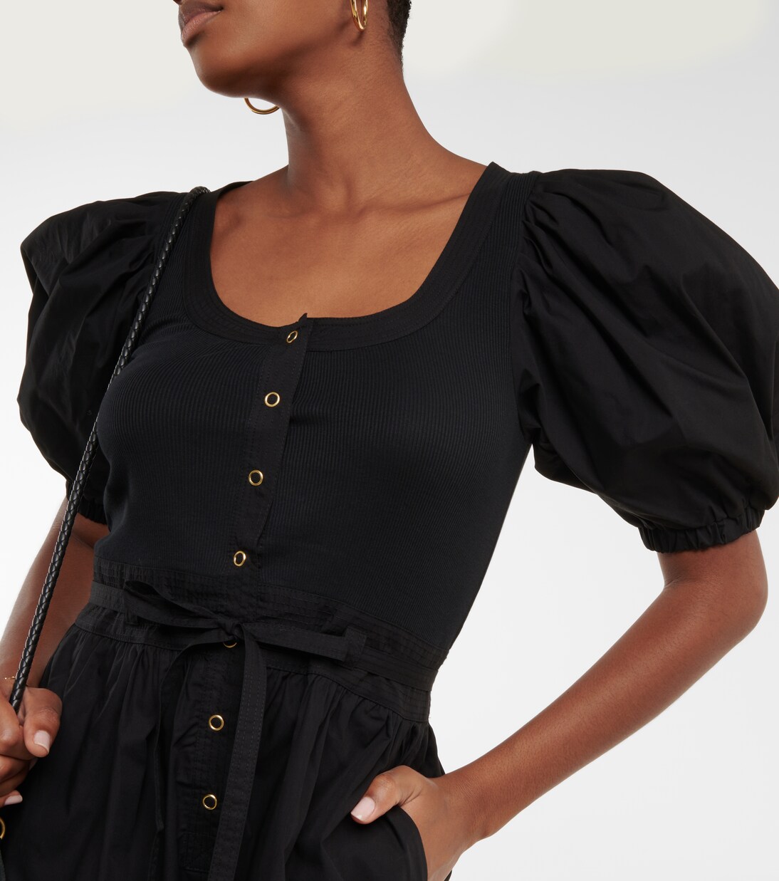 Leia cotton jersey and poplin playsuit | Ulla Johnson