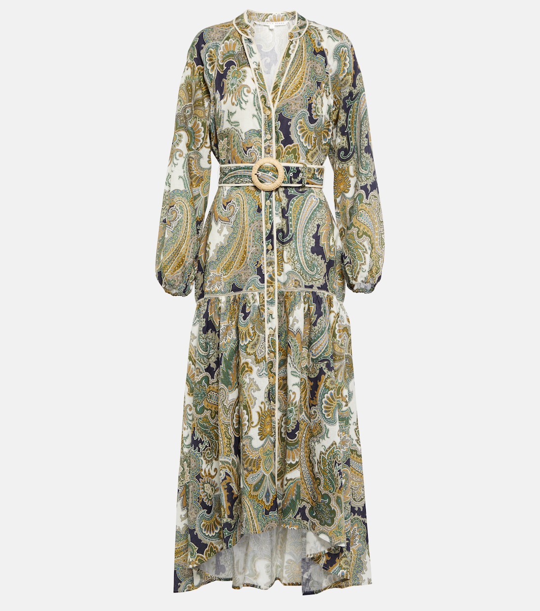 Robe midi Kadar imprimée en lin | Veronica Beard