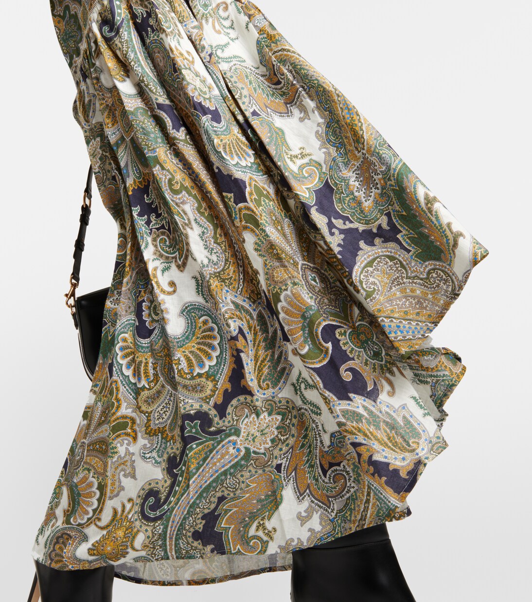 Robe midi Kadar imprimée en lin | Veronica Beard